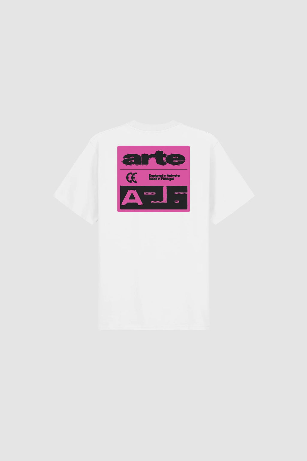 Arte - T-shirt Pink Serial White