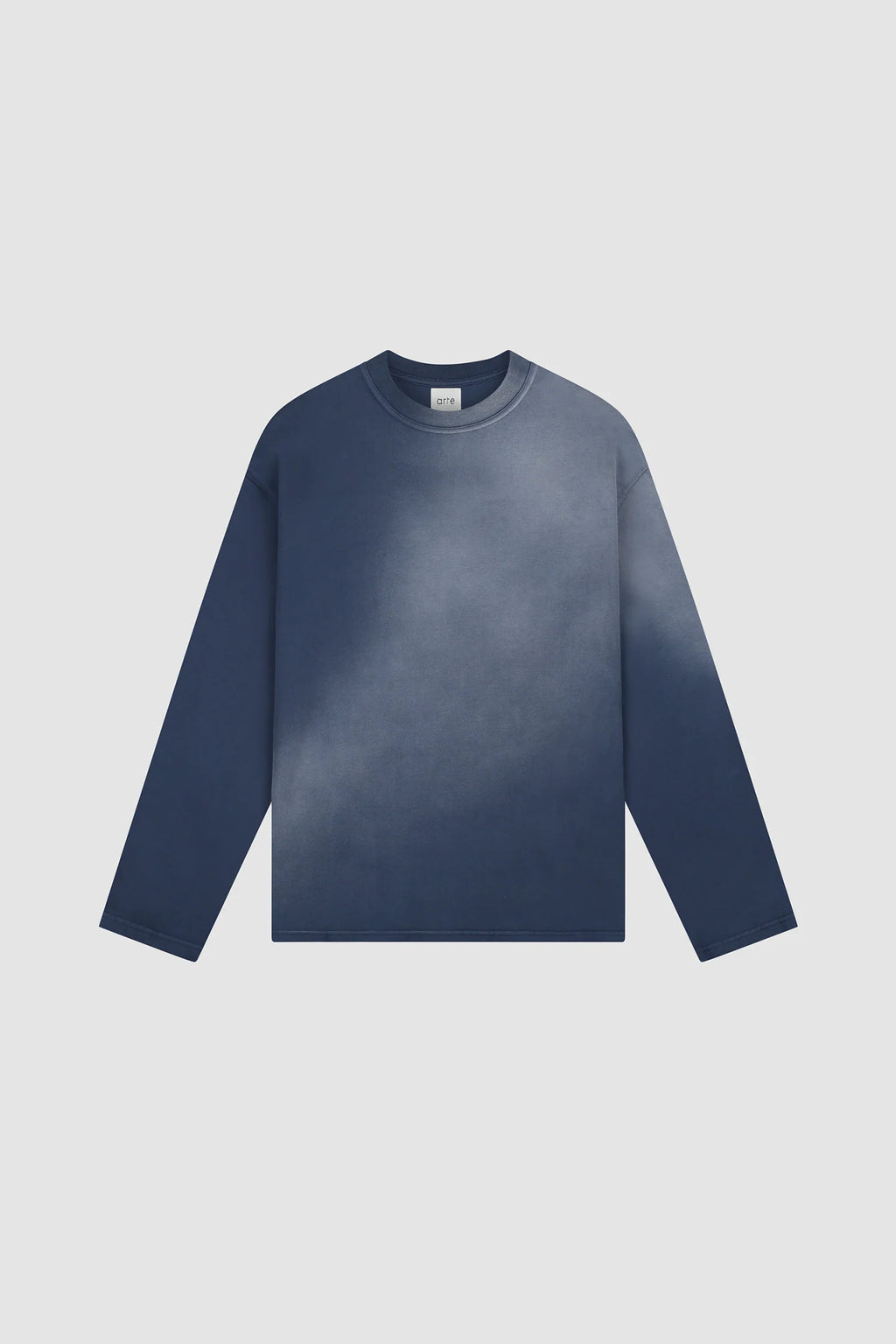 Arte - T-shirt Manches longues Stencil Sunfade Navy