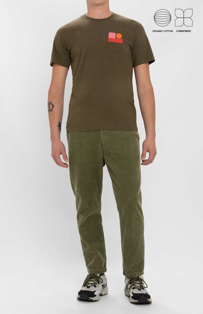 Loreak Mendian - Pantalon velours Erroa Kaki