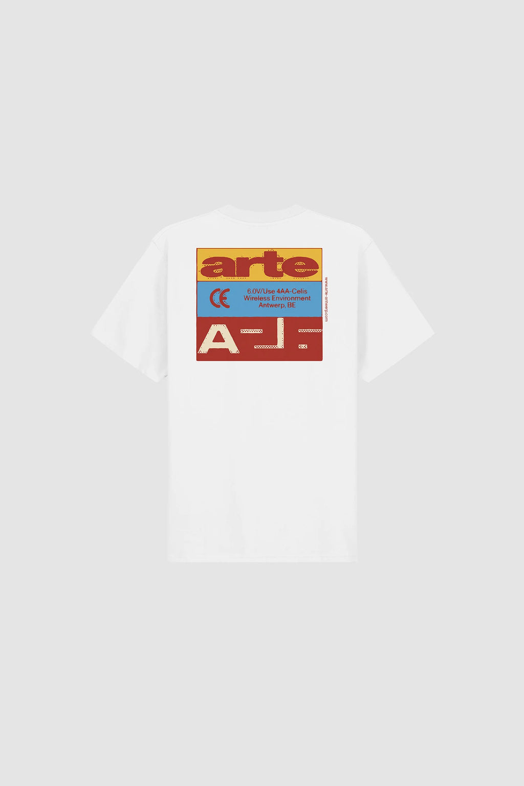 Arte - T-shirt Tricolor Serial White