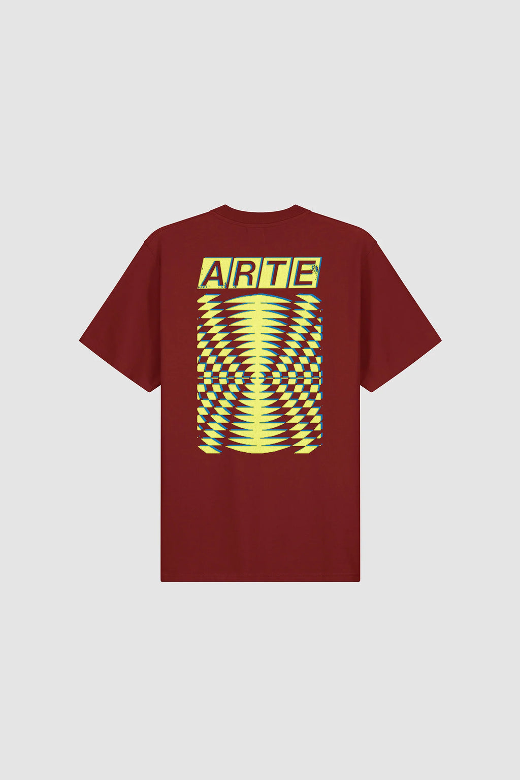 Arte - T-shirt à dos imprimé abstrait Bordeaux