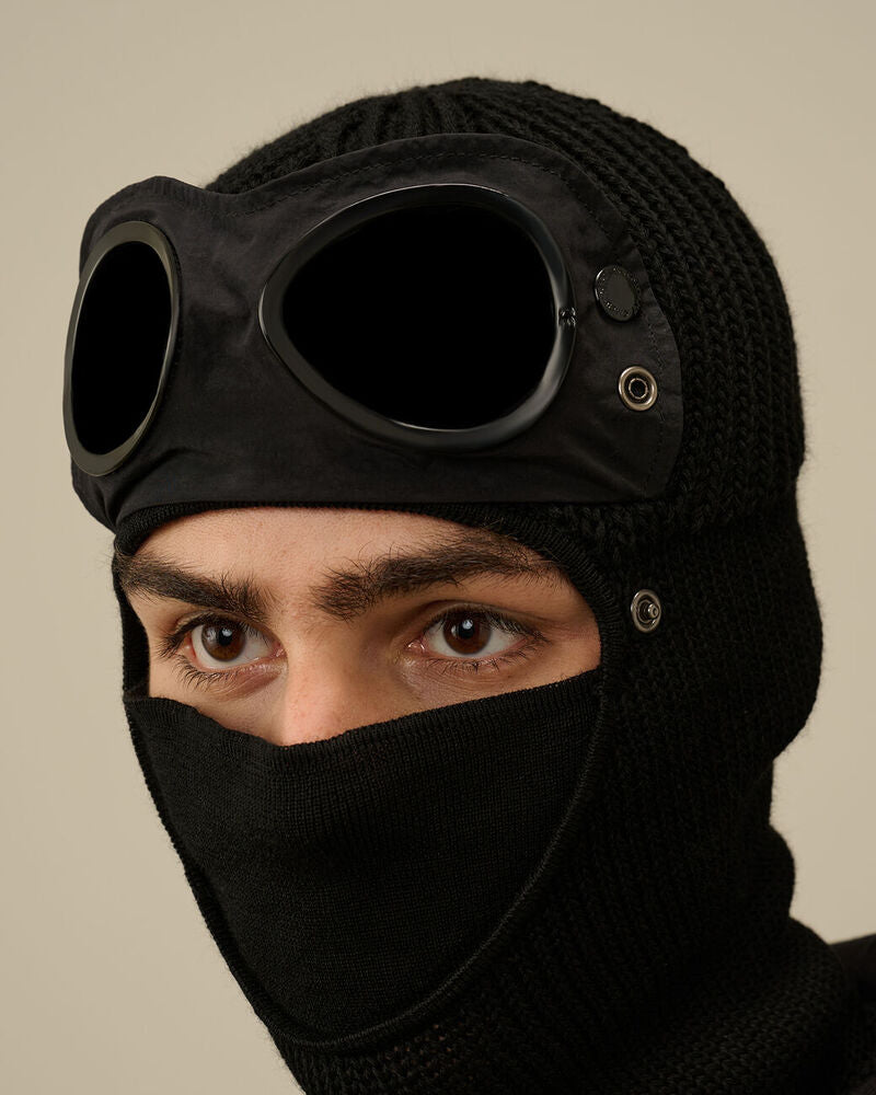 C.P. Company - Cagoule Extra fine merino goggle black