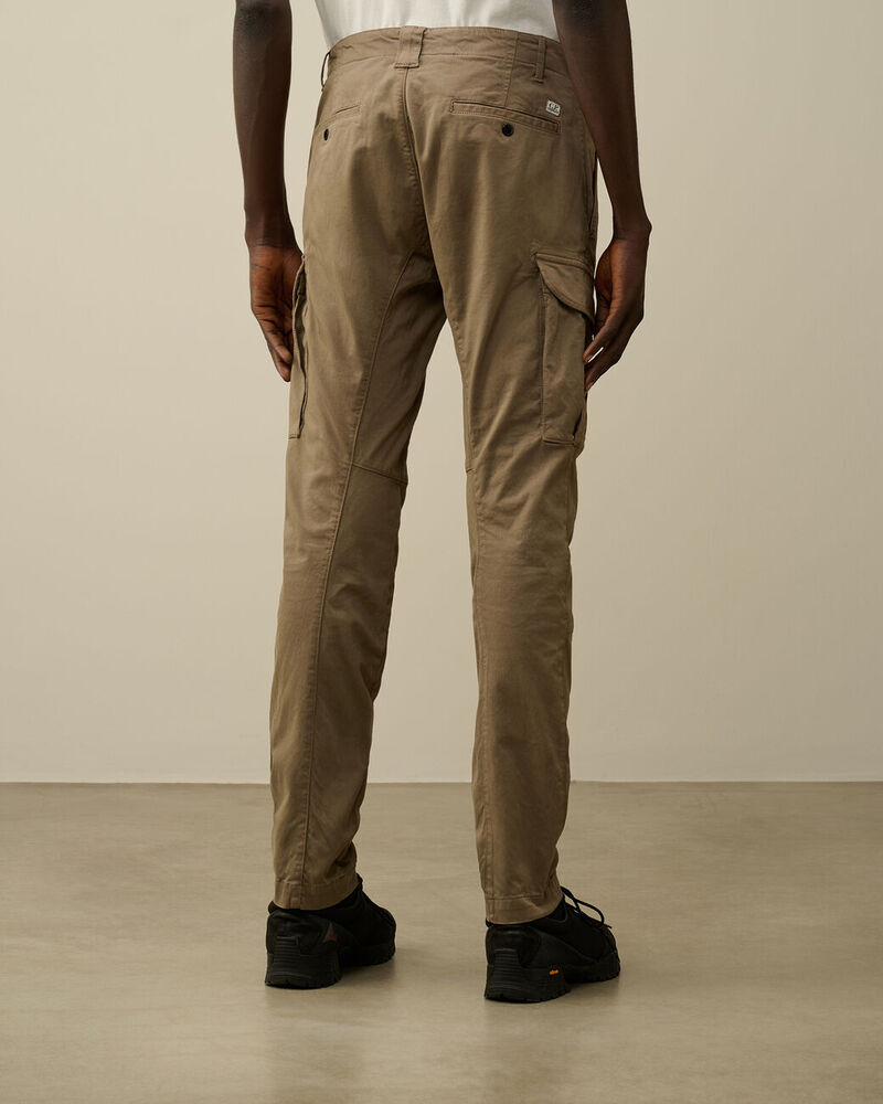 C.P. Company - Pantalon strech sateen ergonomic lens double cargo walnut