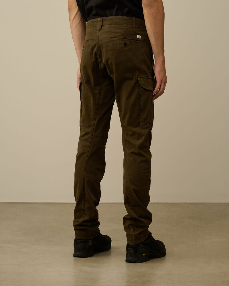C.P. Company - Pantalon strech sateen ergonomic lens double cargo ivy green