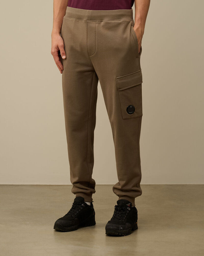 C.P. Company - Pantalon Diagonal Raised Fleece Cargo Sweatpants Walnut