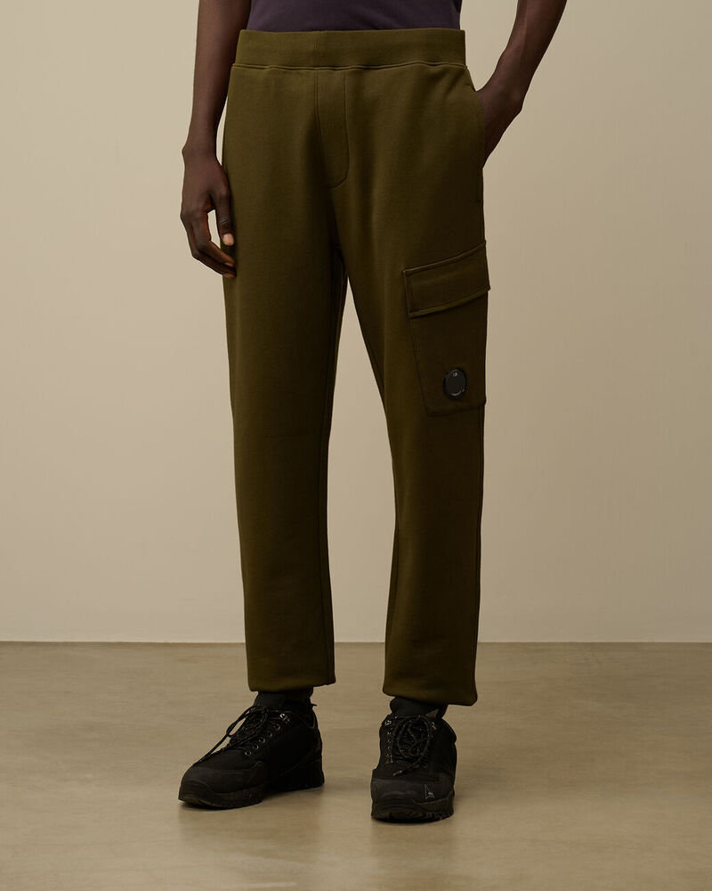 C.P. Company - Pantalon Diagonal Raised Fleece Cargo Sweatpants Ivy Green
