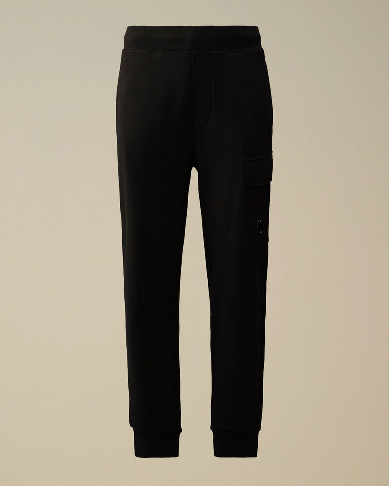 C.P. Company - Pantalon Diagonal Raised Fleece Cargo Sweatpants Black