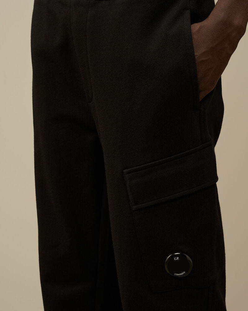 C.P. Company - Pantalon Diagonal Raised Fleece Cargo Sweatpants Black