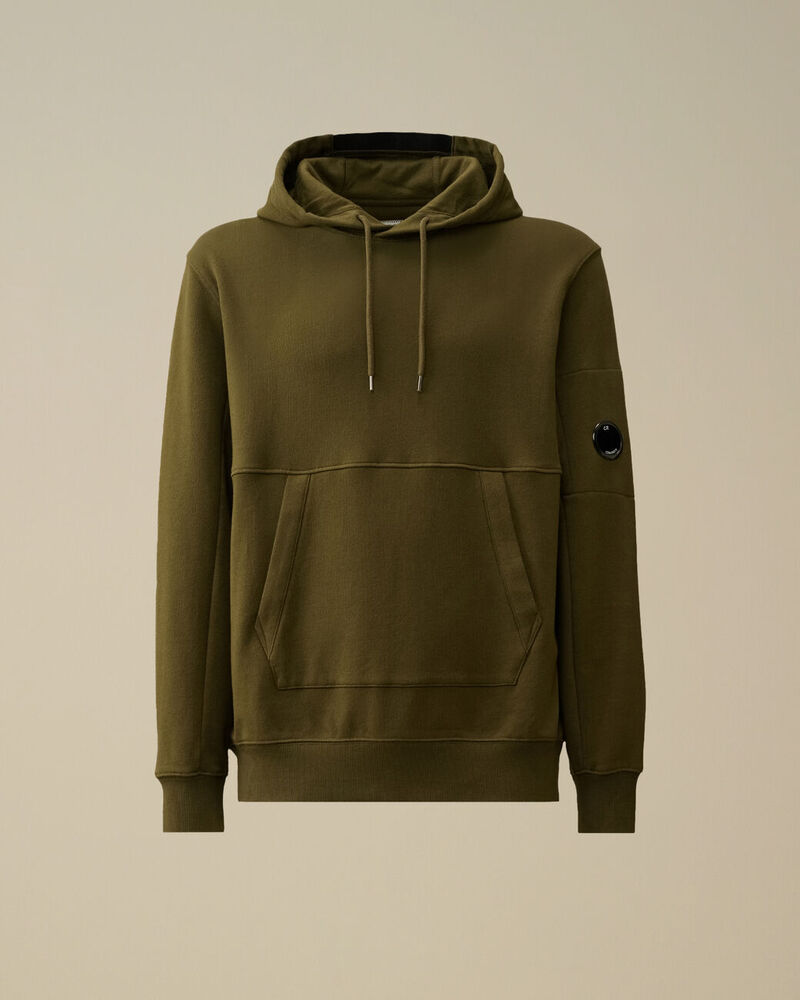 C.P. Company - Sweat Diagonal Raised fleece hooded ivy green