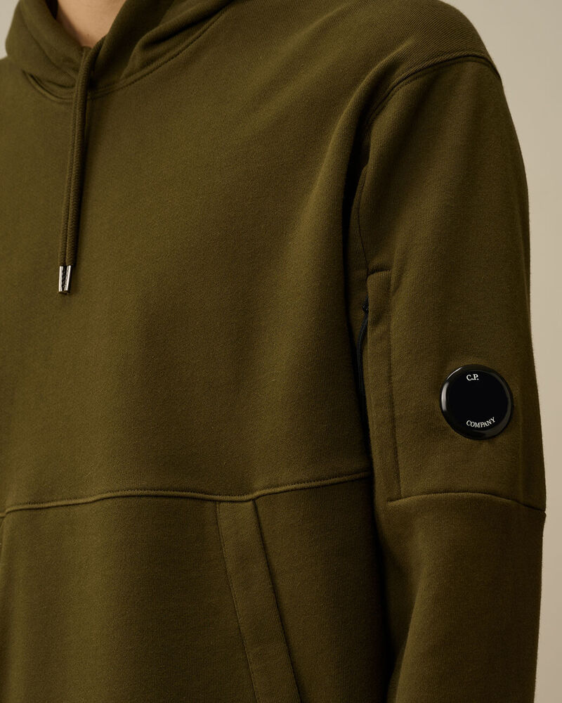 C.P. Company - Sweat Diagonal Raised fleece hooded ivy green
