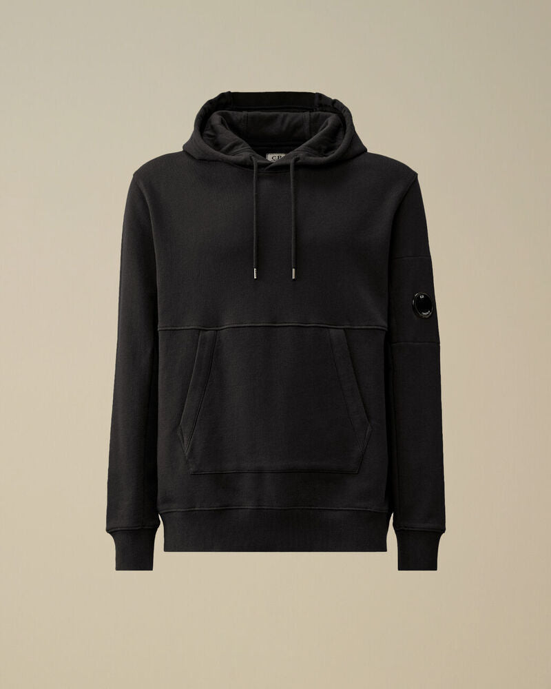 C.P. Company - Sweat Diagonal Raised fleece hooded black