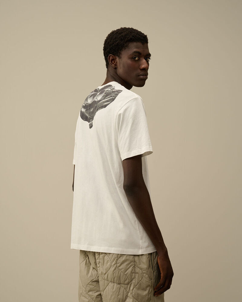 C.P. Company - Tee-shirt 30/1 Jersey Back Goggle Gauze White