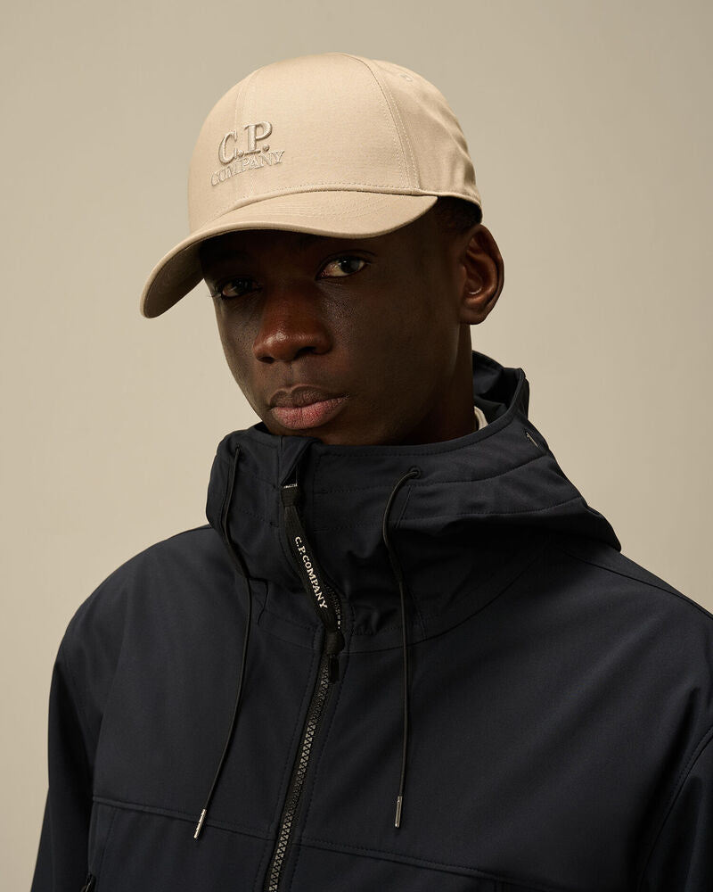 C.P. Company - Casquette Gabardine Logo Vintage Kaki