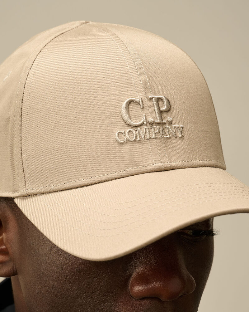 C.P. Company - Casquette Gabardine Logo Vintage Kaki
