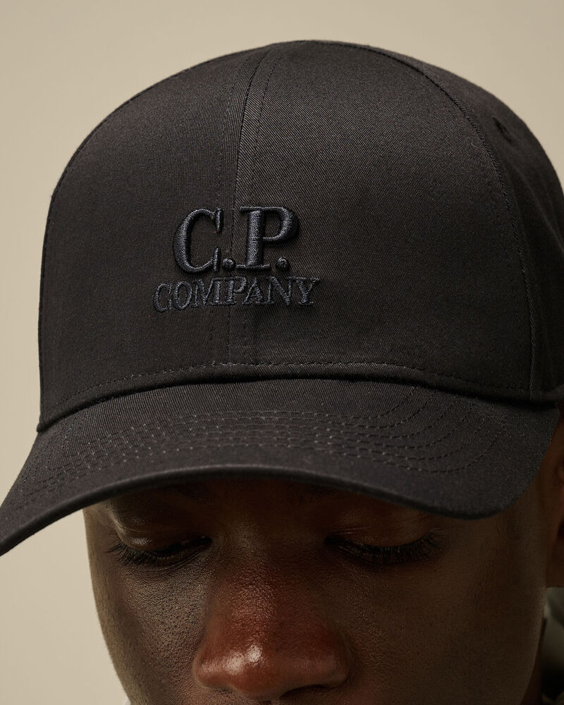 C.P. Company - Casquette Gabardine Logo Total Eclipse