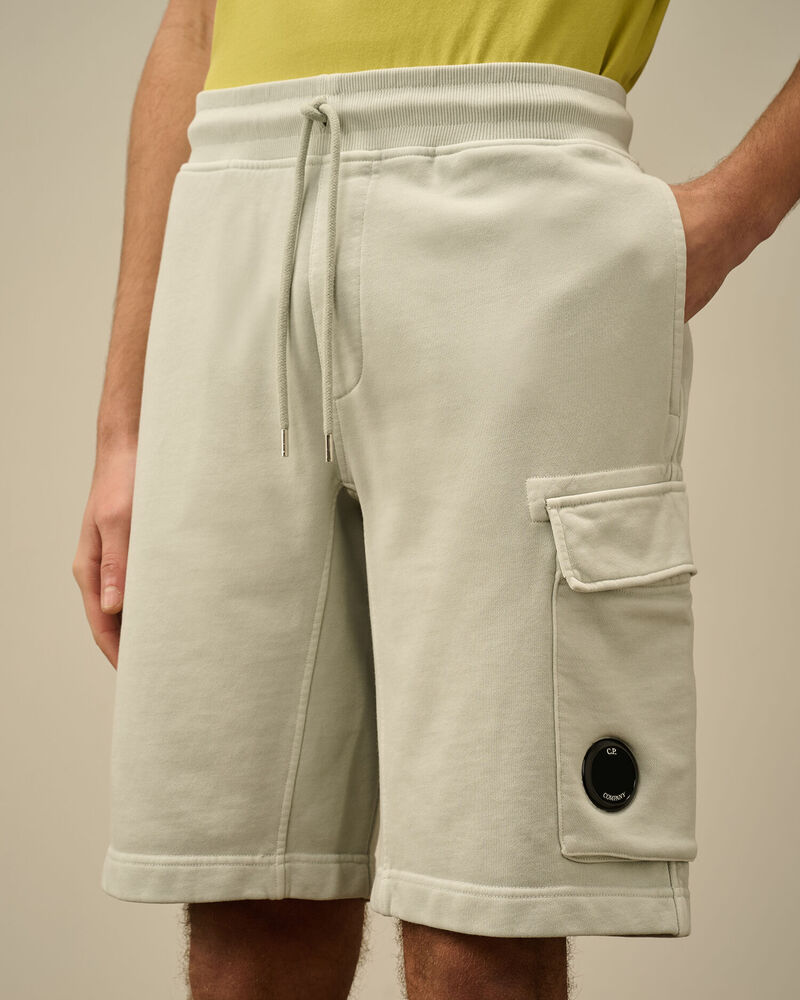 C.P. Company - Short Diagonal raised fleece cargo Blue Fox