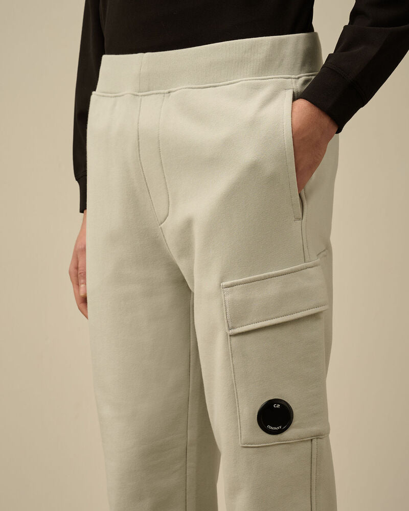 C.P. Company - Pantalon Diagonal raised fleece lens Blue Fox