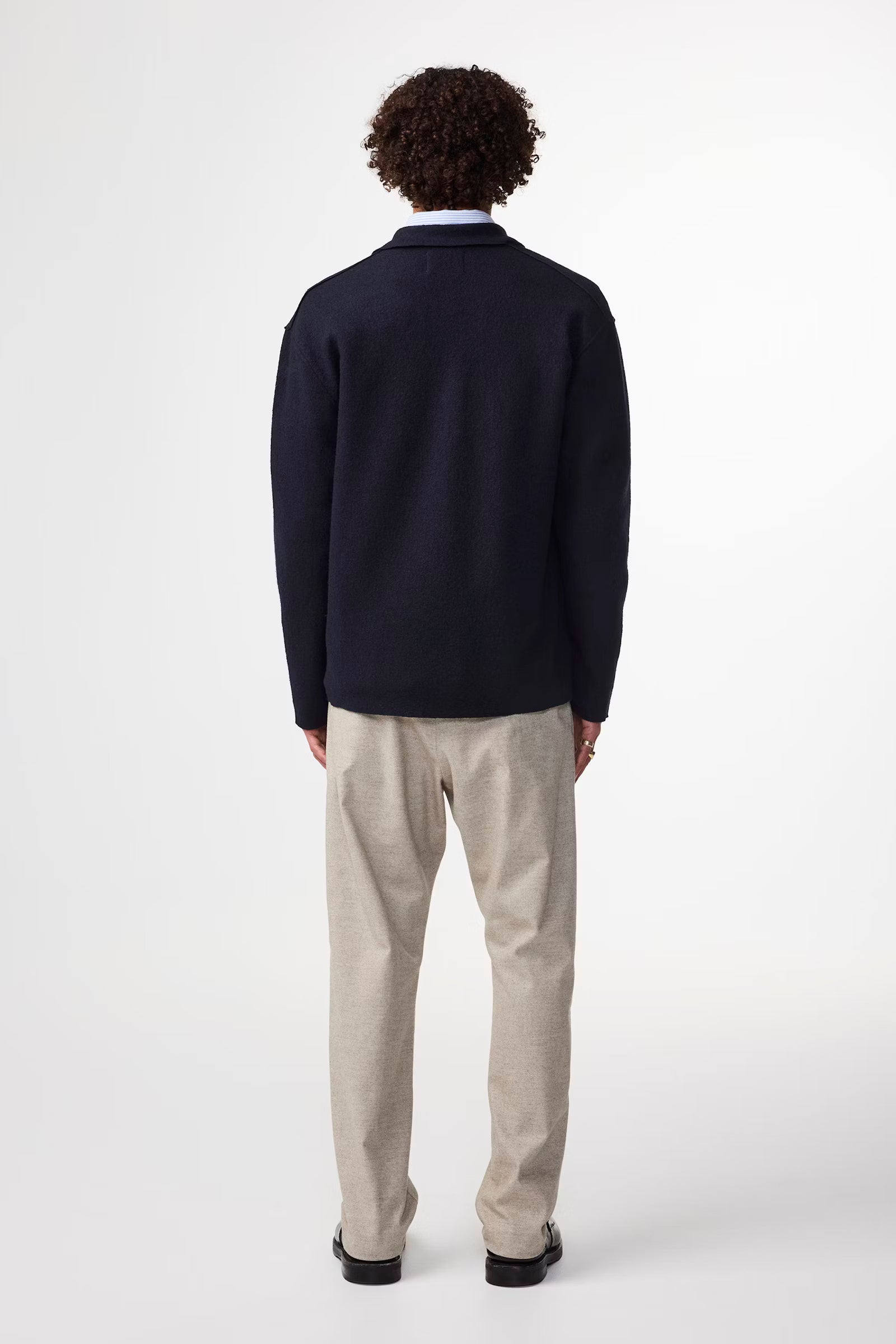 NN07 - Jonas 6398 Boiled Merino Wool Surchemise Navy Blue