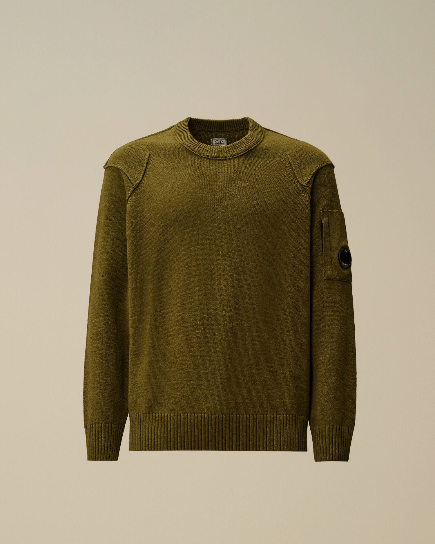 C.P. Company - Pull Lambwool GRS Crewneck Lens Capers Green