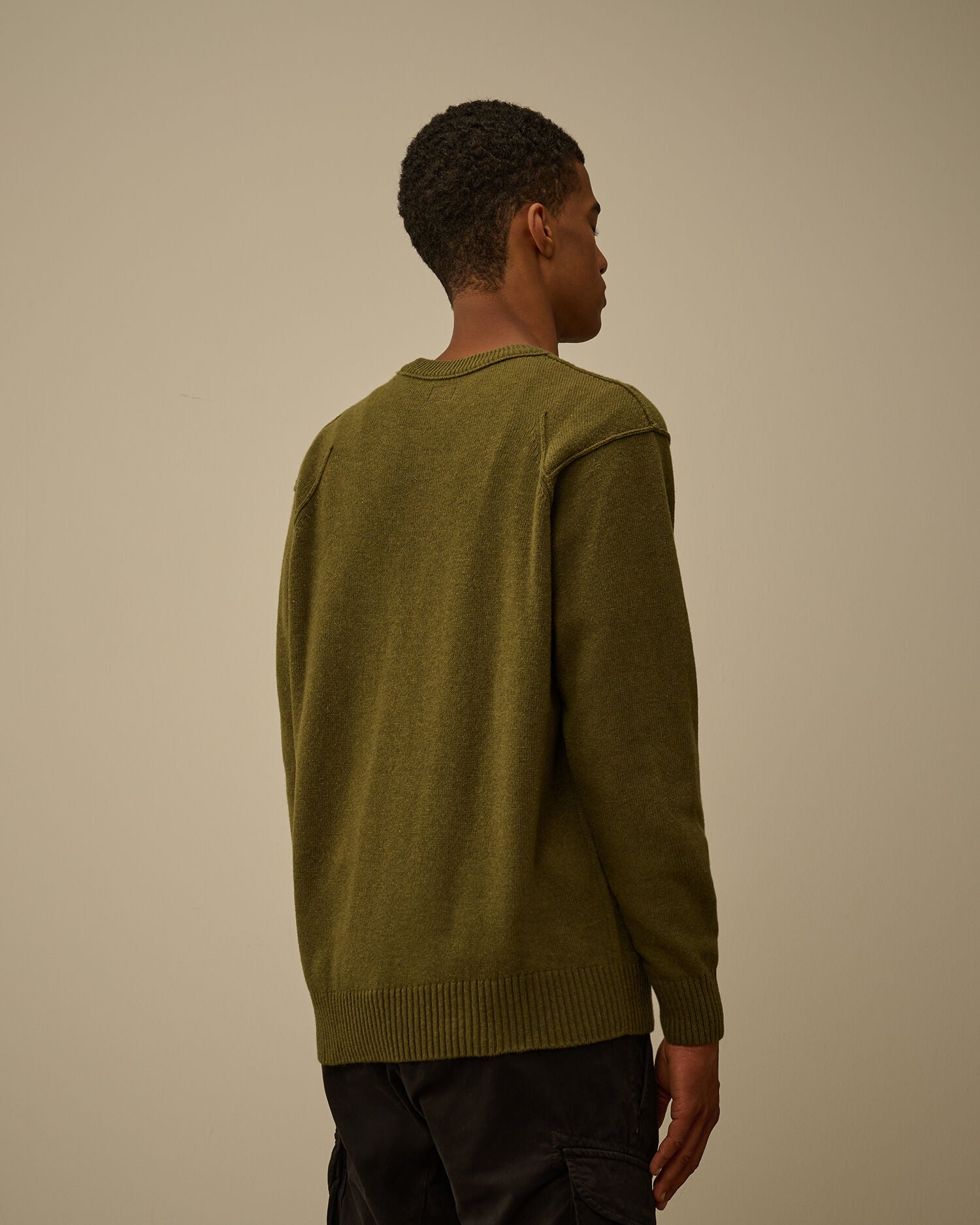 C.P. Company - Pull Lambwool GRS Crewneck Lens Capers Green