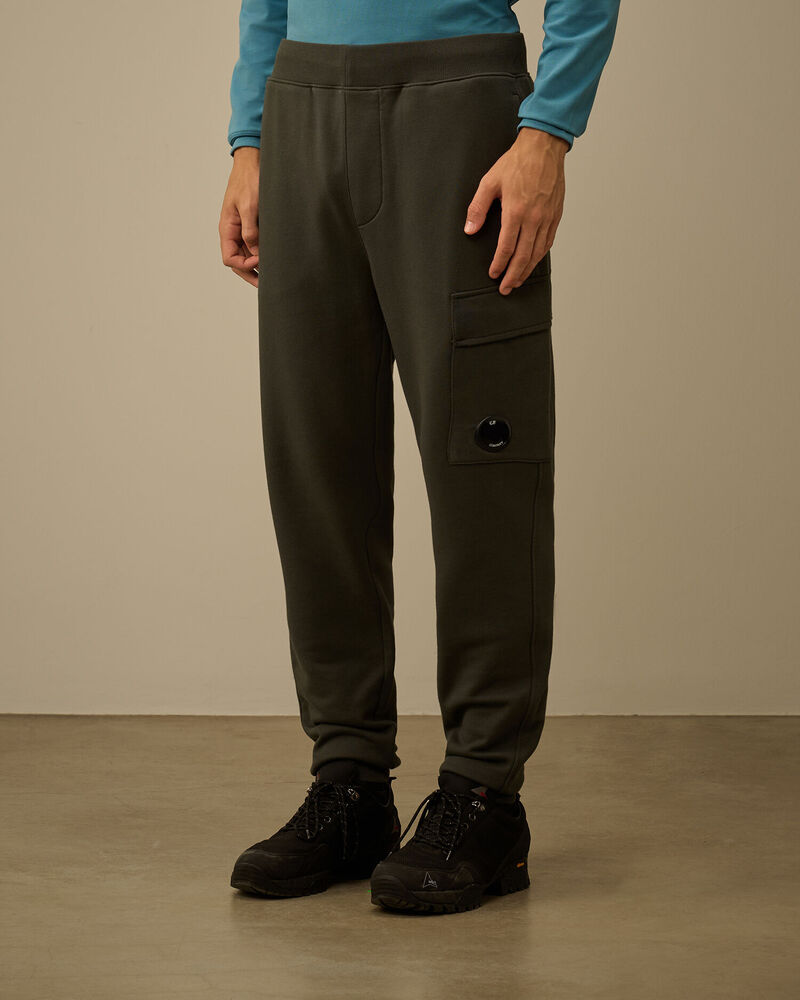 C.P. Company - Pantalon Diagonal Raised Fleece Cargo sweatpants Dark Shadow