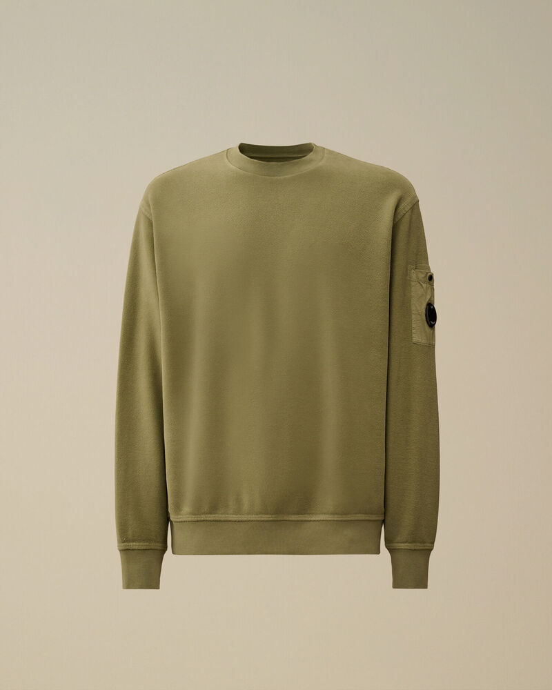 C.P. Company - Sweat Brushed Emerized Diagonal Fleece Seagrass