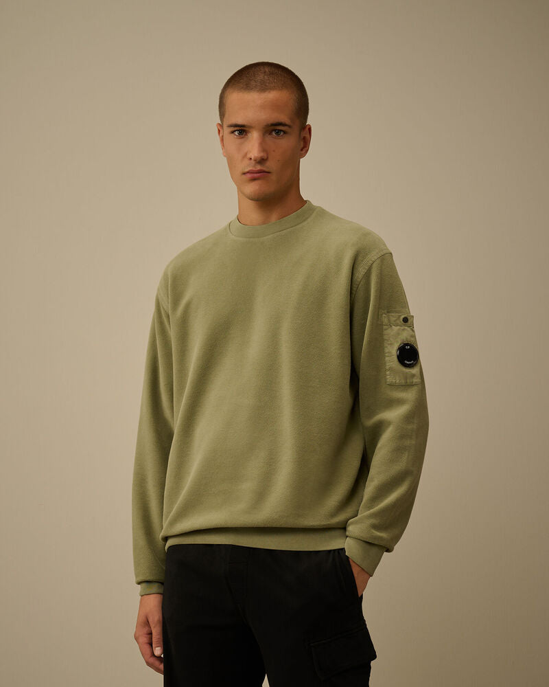 C.P. Company - Sweat Brushed Emerized Diagonal Fleece Seagrass