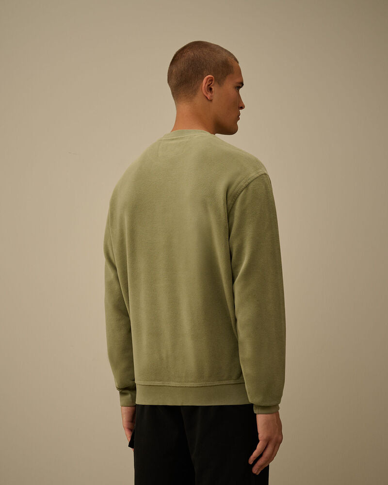 C.P. Company - Sweat Brushed Emerized Diagonal Fleece Seagrass