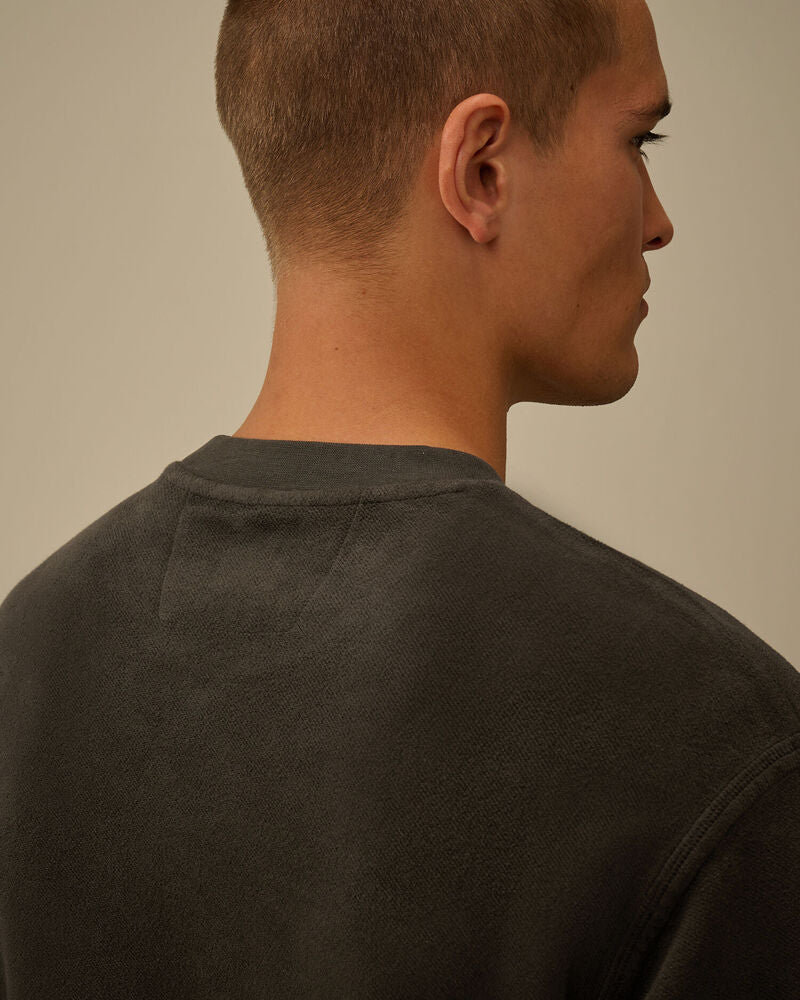 C.P. Company - Sweat Brushed Emerized Diagonal Fleece Dark Shadow