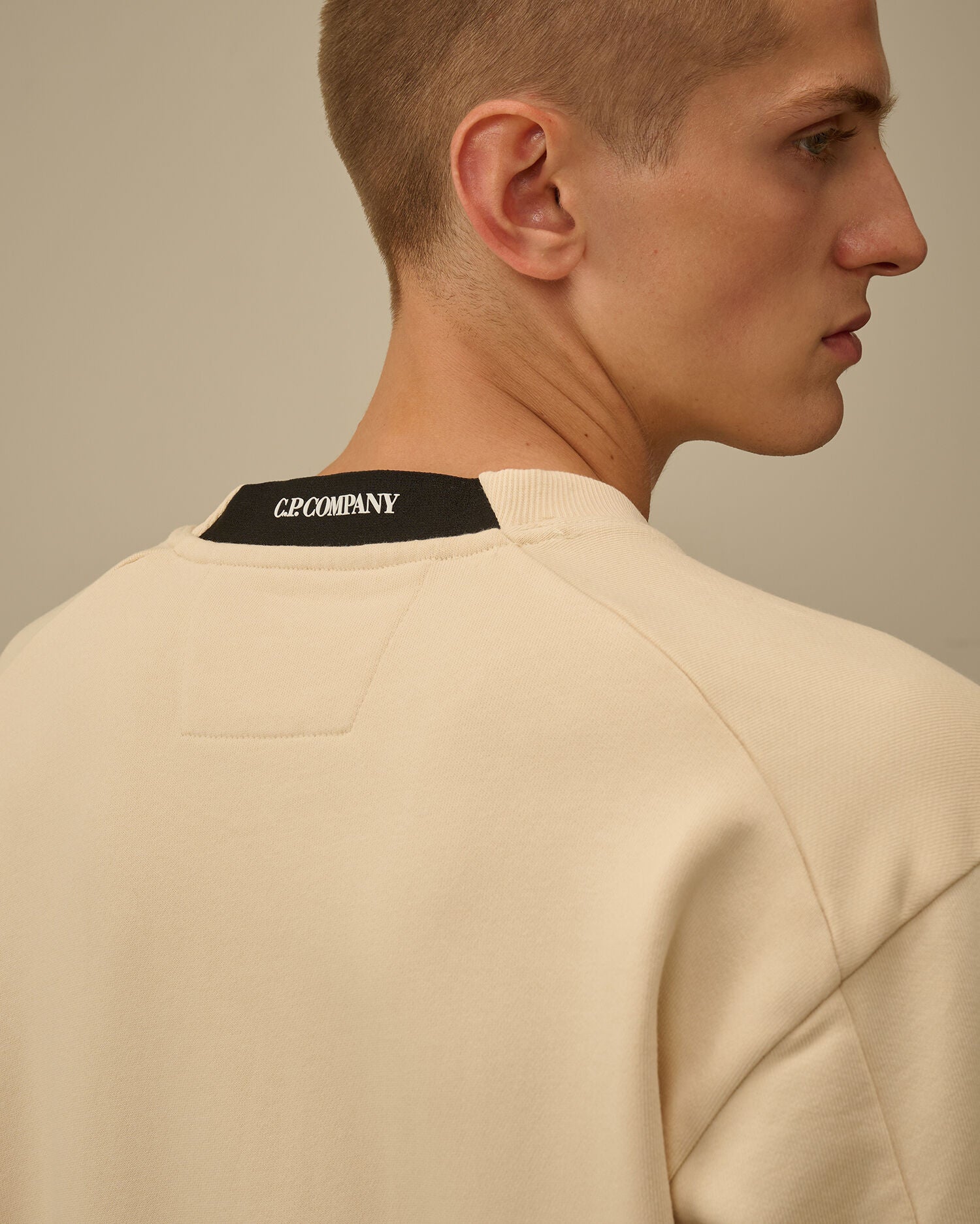 C.P. Company - Sweat Diagonal Raised Fleece Crewneck Pistachio Shell