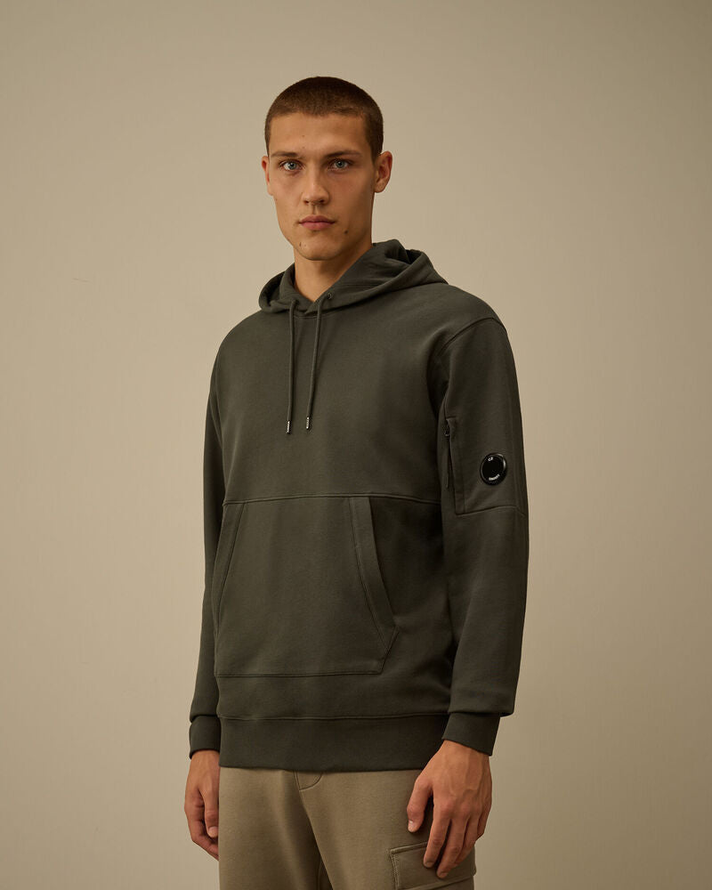 C.P. Company - Sweat Diagonal Raised fleece hooded Dark Shadow