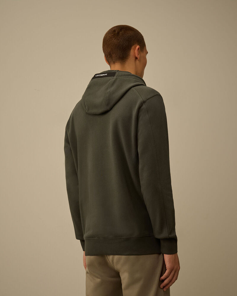 C.P. Company - Sweat Diagonal Raised fleece hooded Dark Shadow