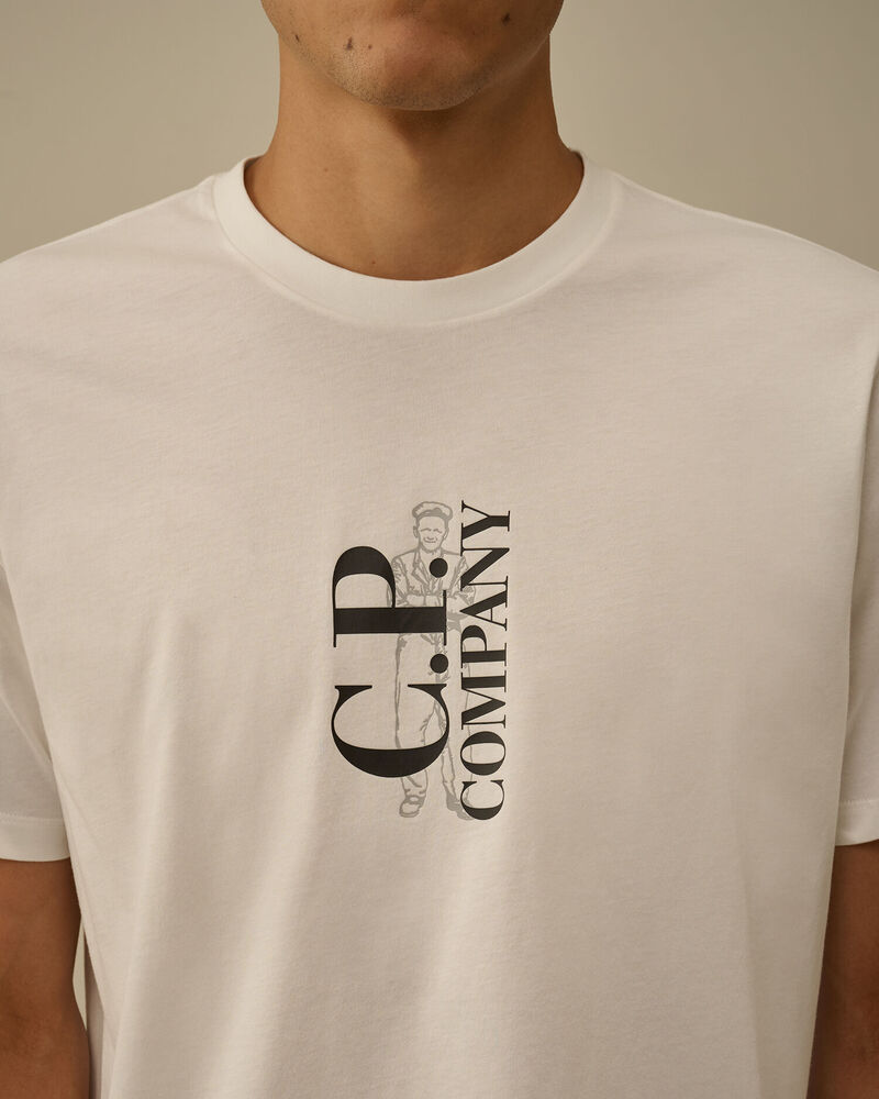 C.P. Company - Tee-shirt Jersey 30/1 Gauze white