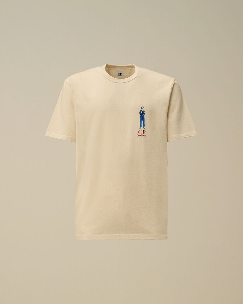 C.P. Company - Tee-shirt Natural Jersey Short Sleeve