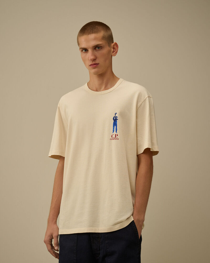 C.P. Company - Tee-shirt Natural Jersey Short Sleeve