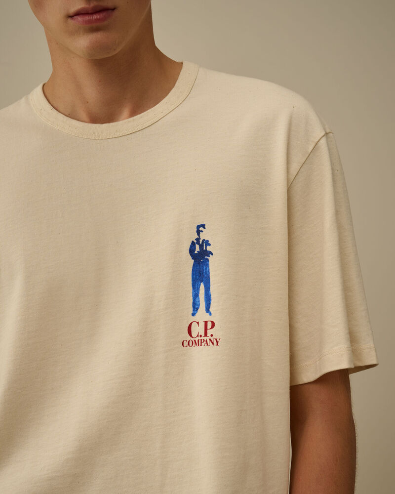 C.P. Company - Tee-shirt Natural Jersey Short Sleeve