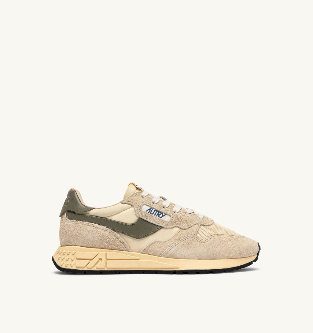 AUTRY - Basket Reelwind en Suede/Net Ecru/Covgreen