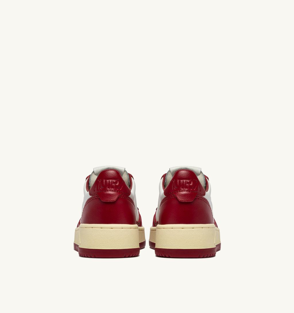 AUTRY - Basket Medalist Low Bicolor White/DeepClaret