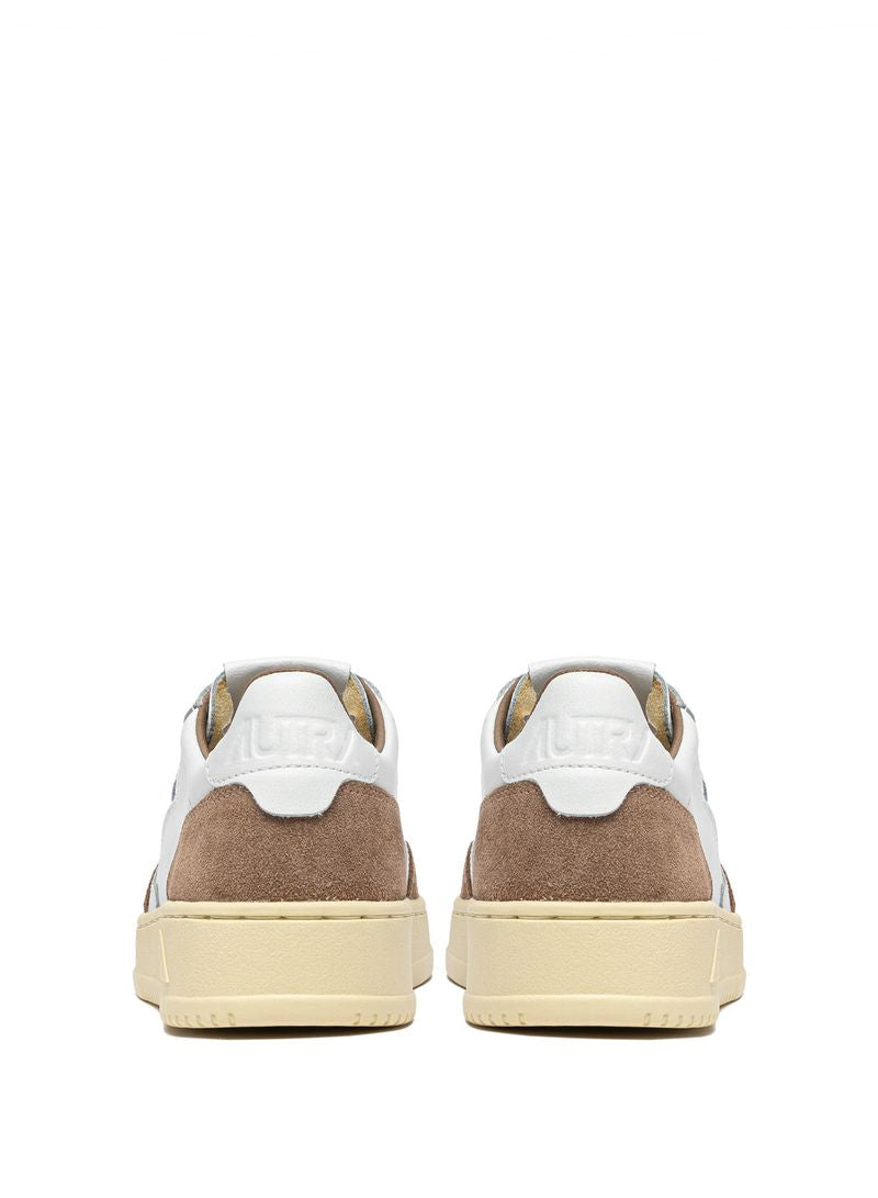 AUTRY - Basket Medalist Low Soft Leather/Suede White/Antil