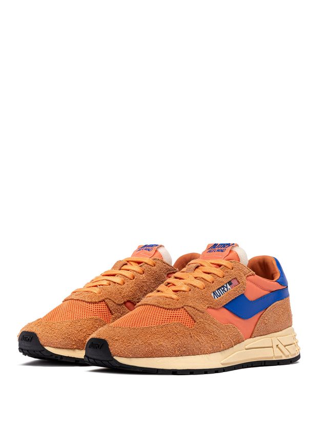 AUTRY - Basket Reelwind en daim et nylon / mesh Canov/StBlue