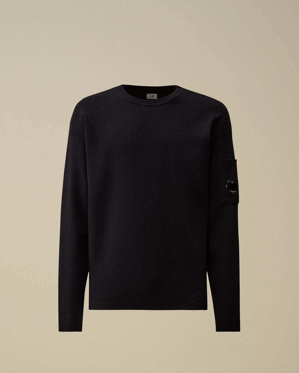 C.P. Company - Pull Cotton Sea Island Lens Sweater Total eclipse
