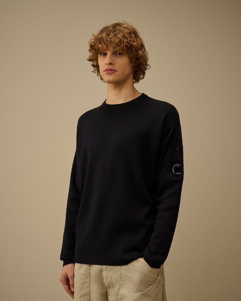 C.P. Company - Pull Cotton Sea Island Lens Sweater Total eclipse
