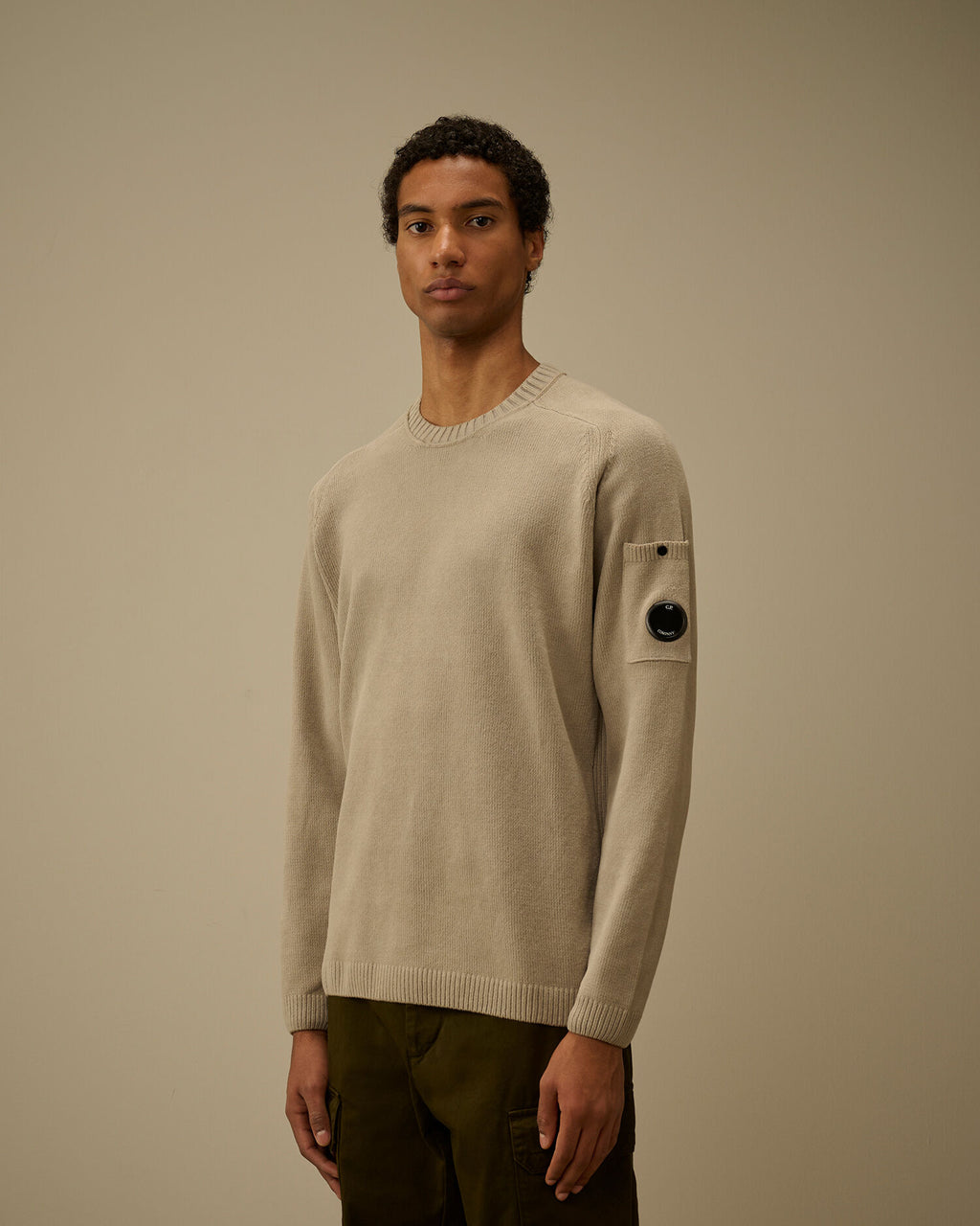 C.P. Company - Pull Cotton Chenille Crewneck Dove