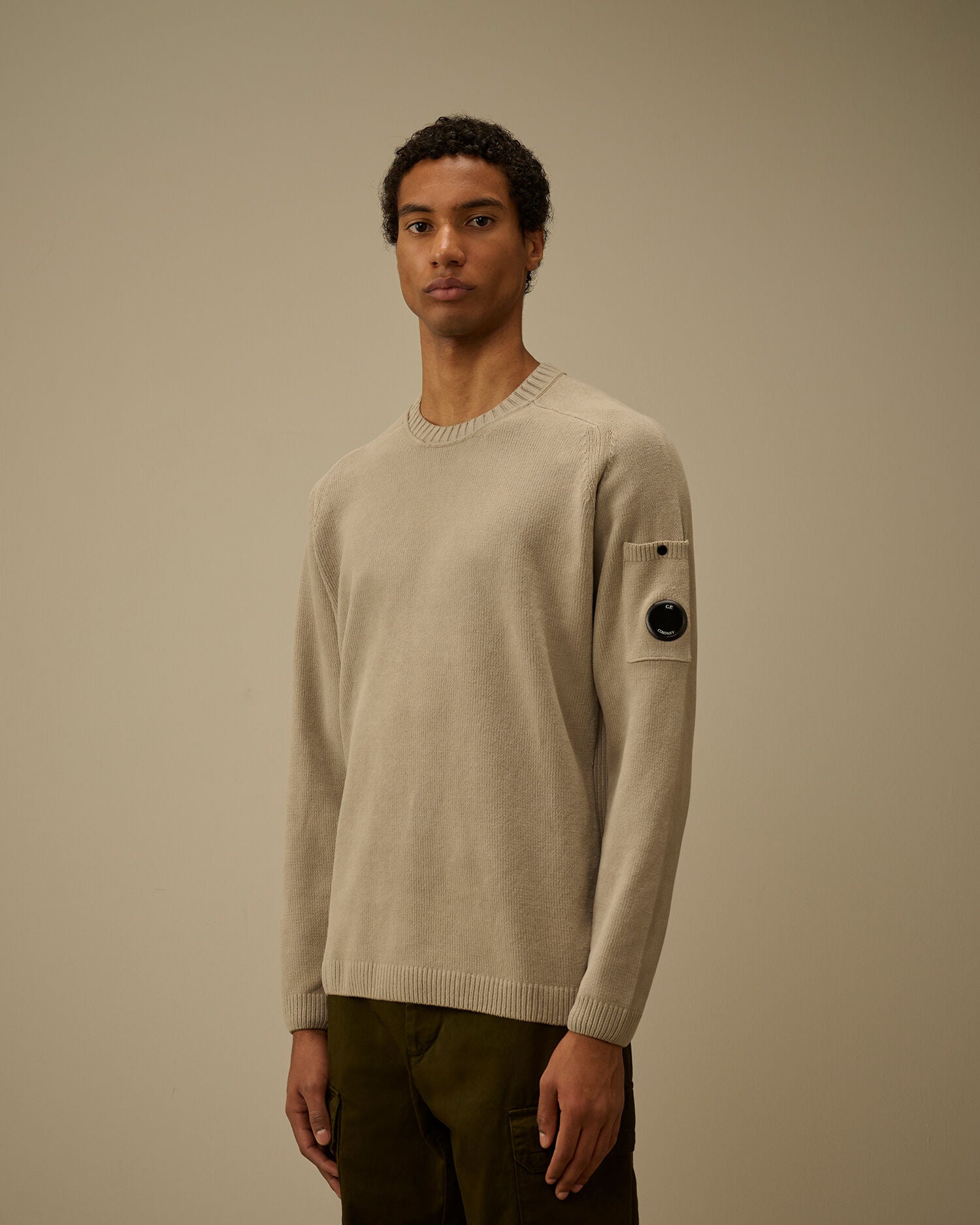 C.P. Company - Pull Cotton Chenille Crewneck Dove