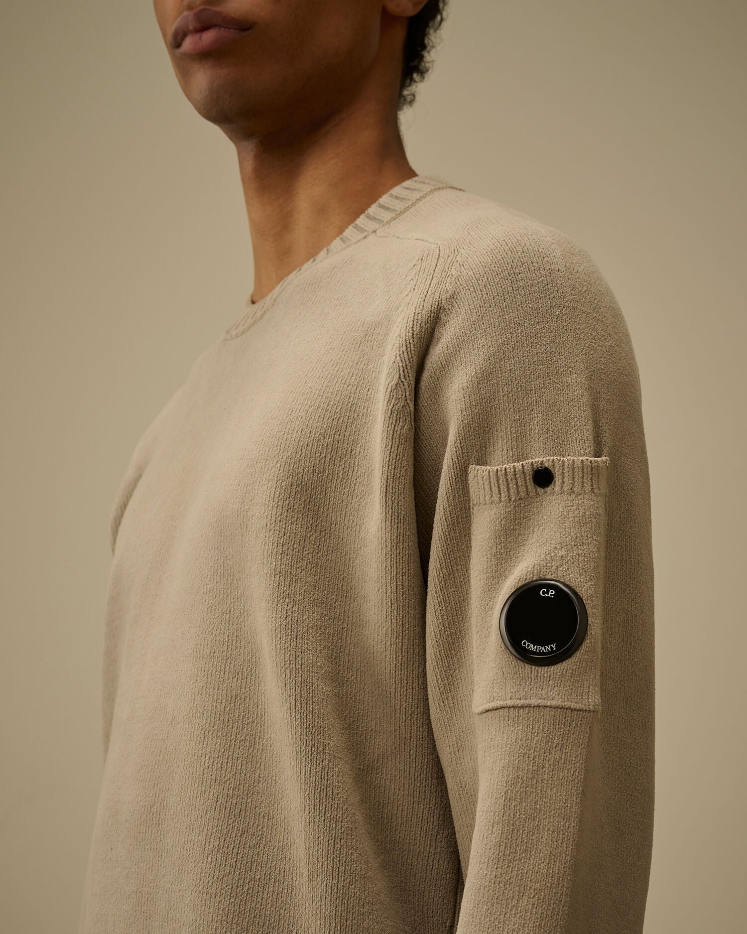 C.P. Company - Pull Cotton Chenille Crewneck Dove