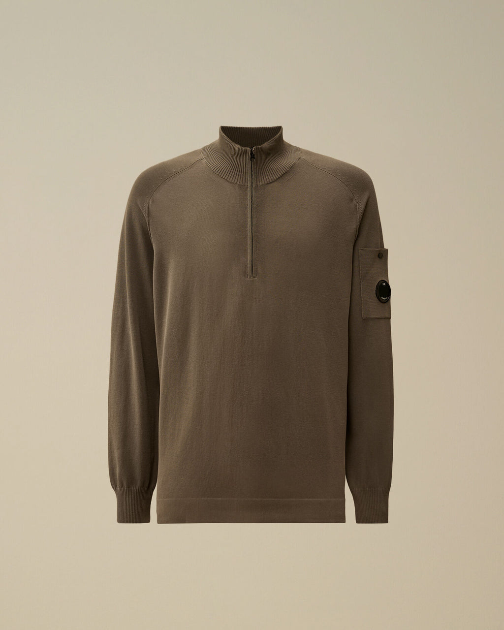C.P. Company - Pull Half Zip Cotton crepe Gun Metal