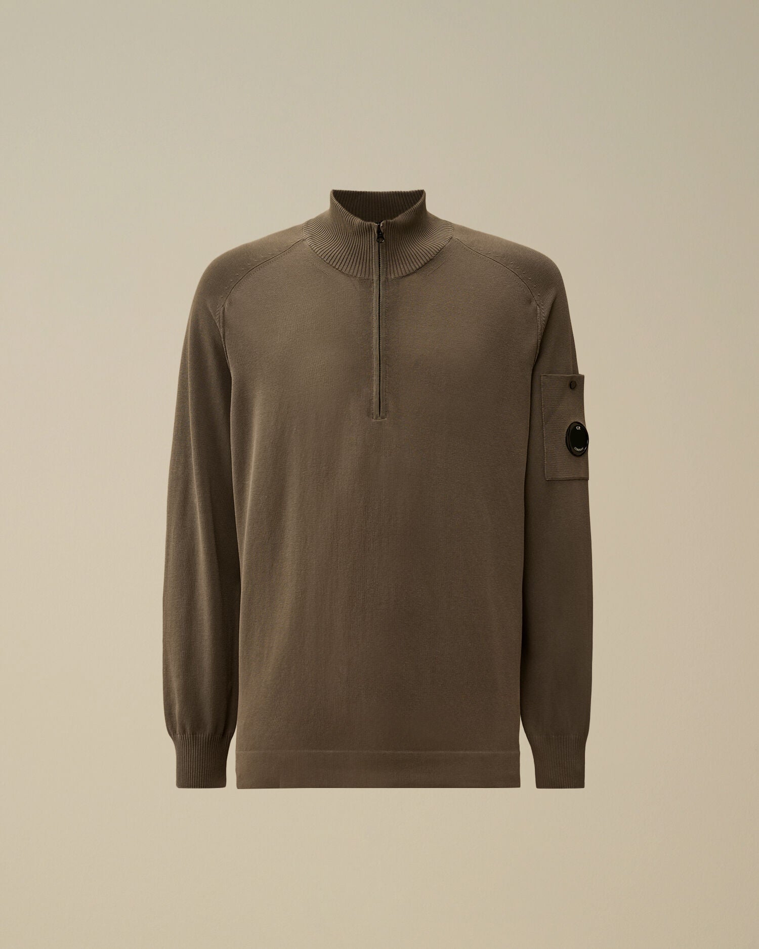 C.P. Company - Pull Half Zip Cotton crepe Gun Metal