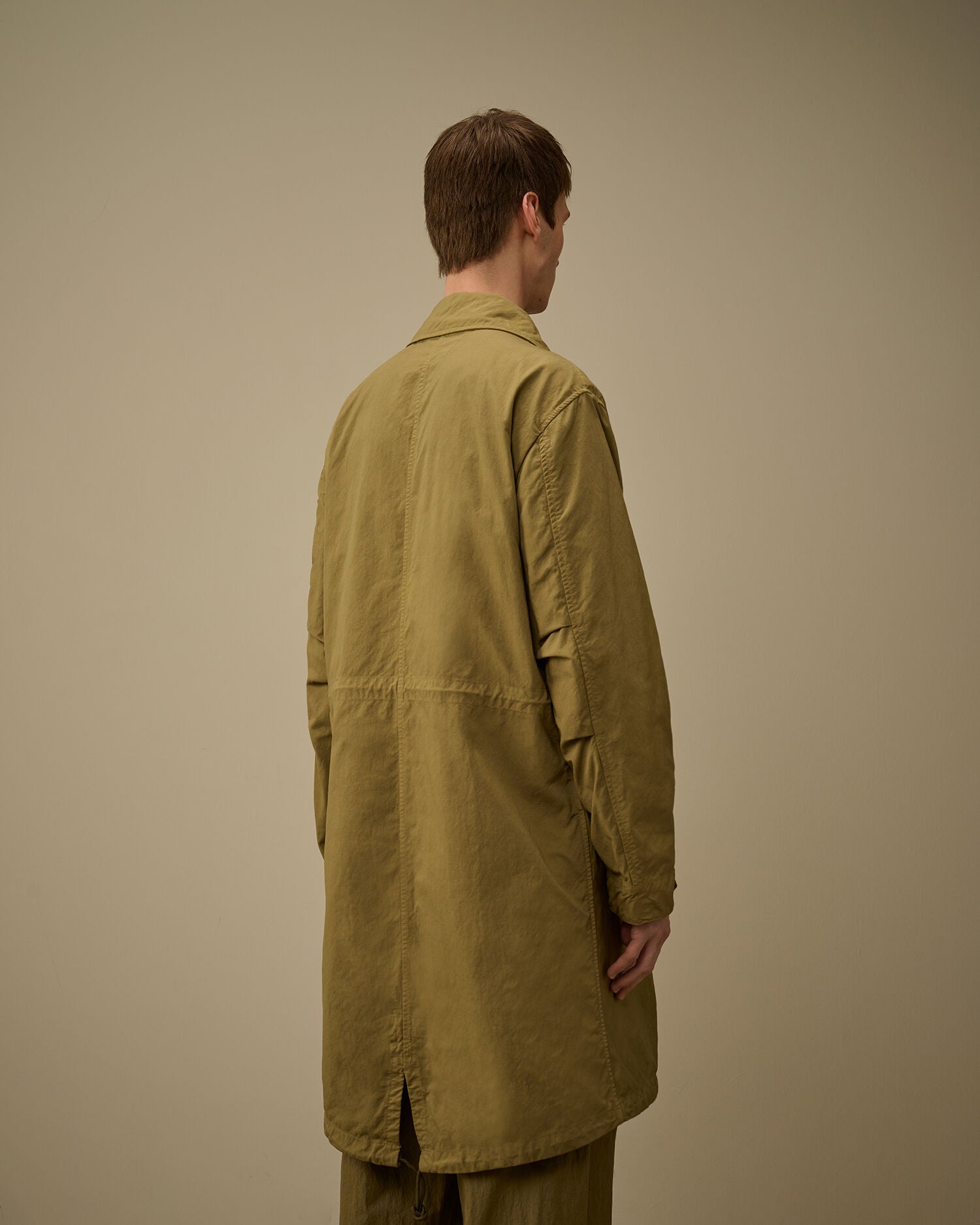 C.P. Company - Imper Twill Fishtail Lens Car Coat Dried Herb - green