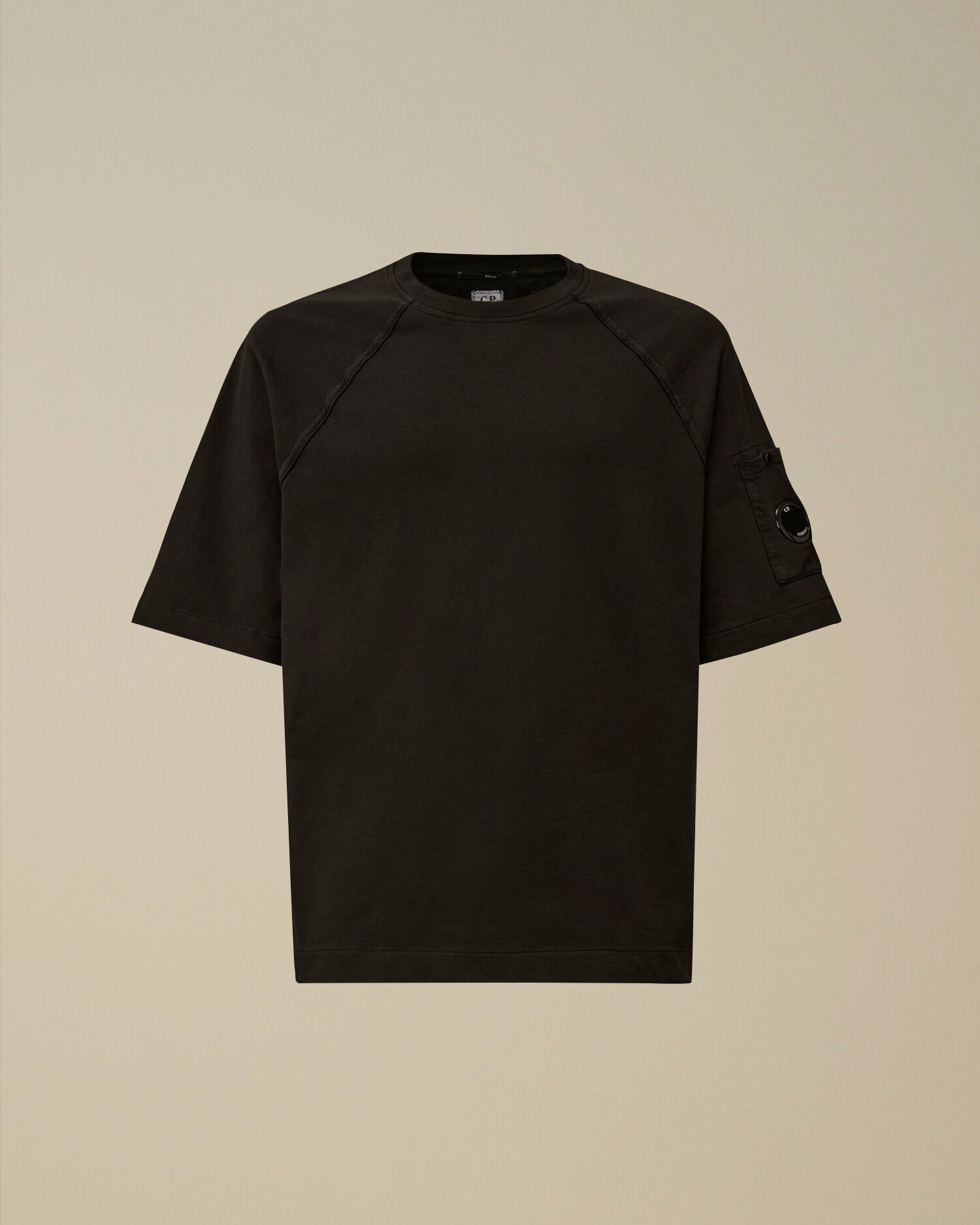 C.P. Company - T-shirt Light Fleece Short Sleeve Sweatshirt Black