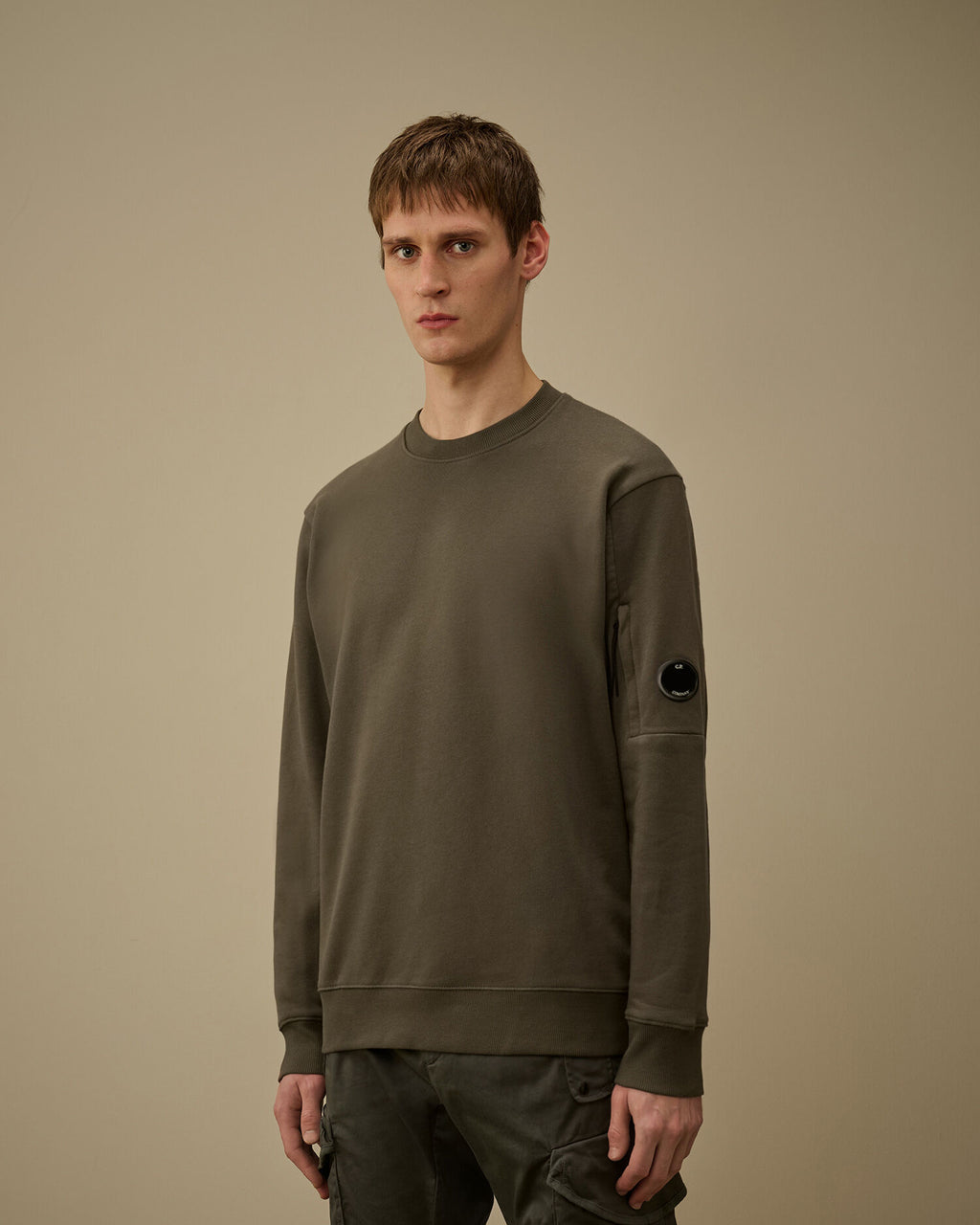 C.P. Company - Sweat Diagonal Raised fleece Gun Metal